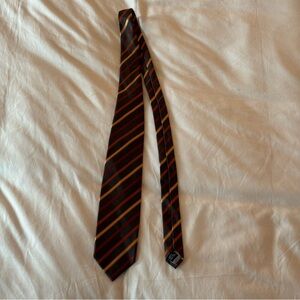 Striped Gray and Orange Tie